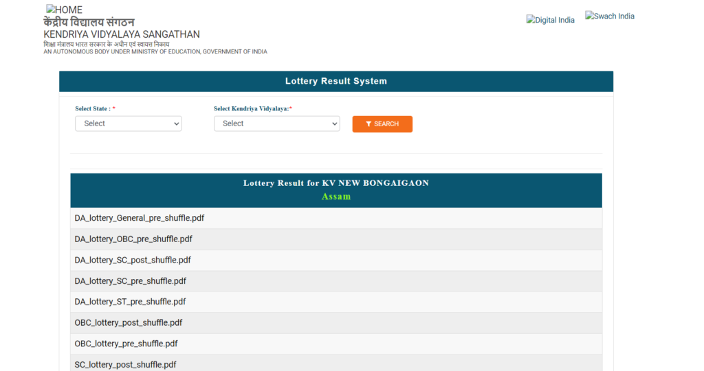 kvs lottery result 2024